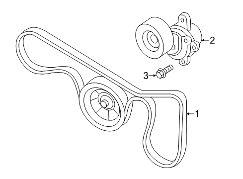 2020 Nissan Pathfinder TENSIONER Assembly Auto Diagram for 11955-9DJ0A