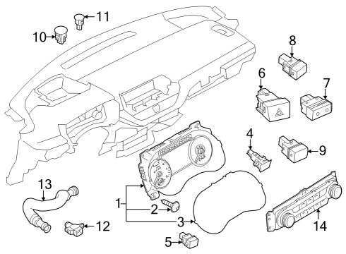 2024 Nissan Altima Instrument Comb Diagram for 24810-9HF0C