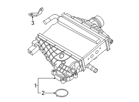 2024 Nissan Rogue CHARGE AIR COOLER Diagram for 14461-6RC0D