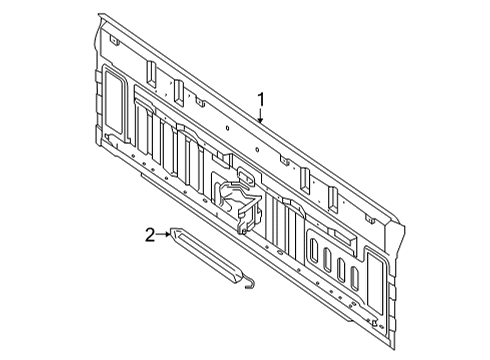 2022 Nissan Frontier Panel Assembly Back Diagram for 79100-9BU0A