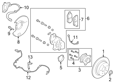 2022 Nissan Altima HOSE ASSY-BRAKE,REAR LH Diagram for 46210-6CC7D