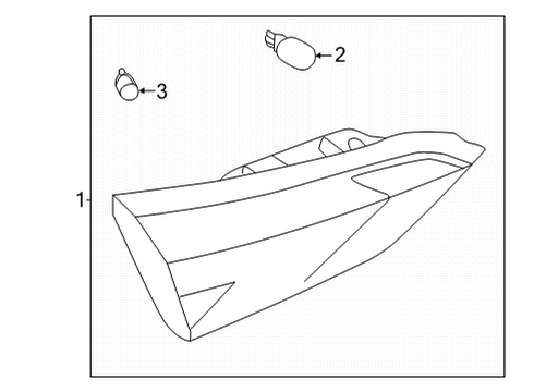 2022 Nissan Versa Backup Lamp Assy-LH Diagram for 26545-5EE0A