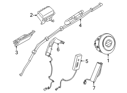 2024 Nissan Pathfinder Assist Air Bag Module Assembly Diagram for 98515-6TB8A