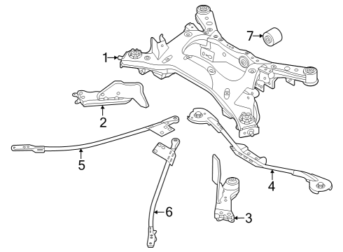 2025 Nissan Z STAY ASSY-REAR PIN Diagram for 74840-6GR0A