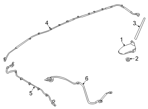 2020 Nissan Rogue Sport Feeder-Antenna Diagram for 28241-6MR0A