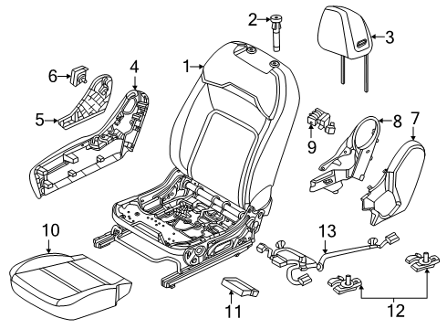2025 Nissan Kicks HANRESS-OCCUPANT Diagram for 98854-7LA0A