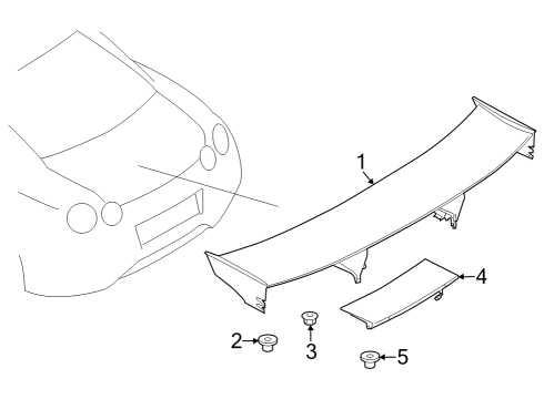 2024 Nissan GT-R COVER-REAR AIR SPOILER Diagram for 96045-6HW2D