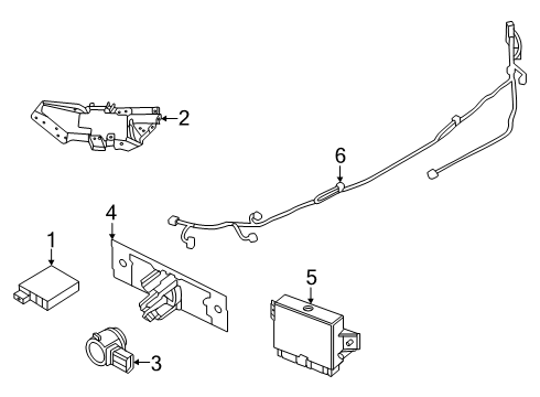 2024 Nissan Rogue Electrical Components - Rear Bumper Diagram 3