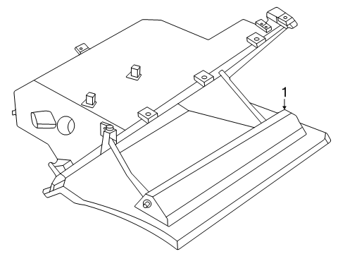 2025 Nissan Kicks BOX ASSY-GLOVE Diagram for 68500-7LF0A
