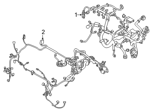 2025 Nissan Kicks Play Engine Room Harness Assembly Diagram for 24012-5RR9E