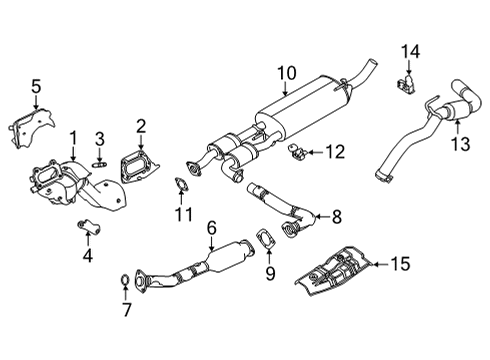 2020 Nissan Frontier MUFFLER ASSY - EXHAUST MAIN Diagram for 20100-9BT1B