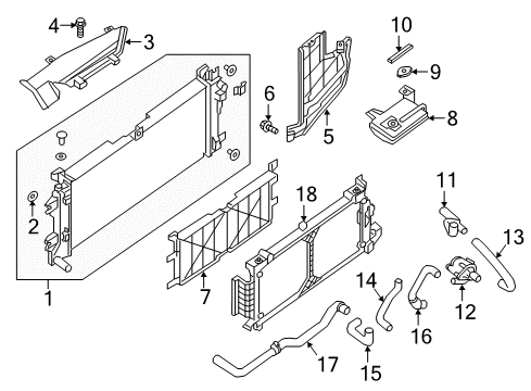 2025 Nissan Leaf Radiator Hose Lower Diagram for 21503-5SA2A