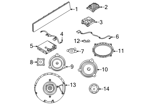 2025 Nissan Murano Speaker Unit Diagram for 28157-9CN2B