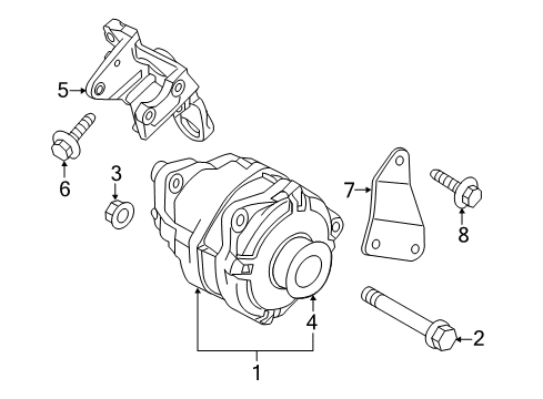 2020 Nissan Armada ALT ASSY REMAN Diagram for 2310M-1LA1ARW