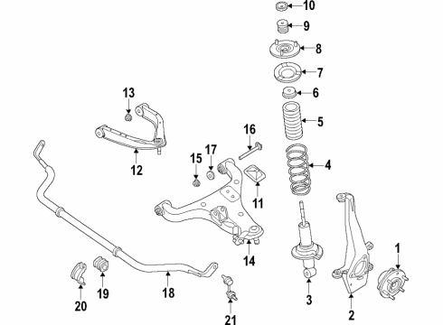 2022 Nissan Titan Link COMPL-Front Suspension, Lower LH Diagram for 54501-EZ50C
