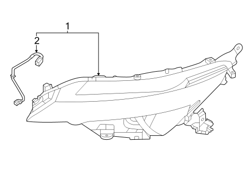 2024 Nissan ARIYA Right Hand Headlamp Assembly Diagram for 26010-5MR0A