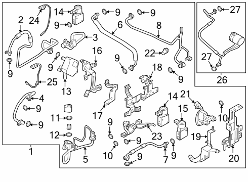 2024 Nissan ARIYA PIPE-FRONT COOLER,HIGH A Diagram for 92441-5BV8A
