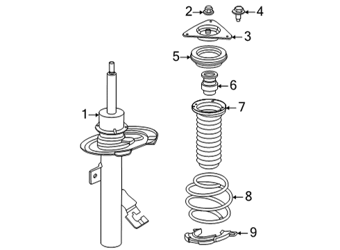 2023 Nissan Sentra Front Spring Diagram for 54010-6LE1B