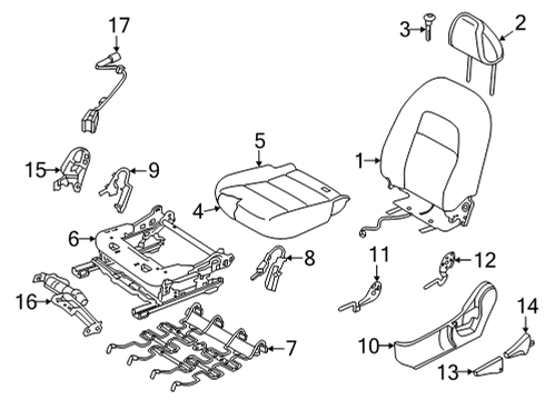 2022 Nissan Altima Lever-Lumbar Diagram for 87346-6CA0A