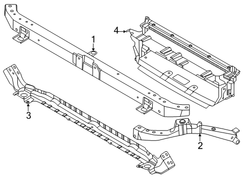 2025 Nissan Murano Radiator Core Support Upper Diagram for F2511-7BAMA