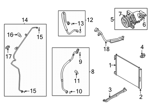 2020 Nissan Versa Compressor-Air Conditioner Diagram for 92600-5RL1A