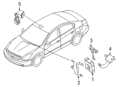2022 Nissan Maxima Antenna Assy-Telephone Diagram for 28212-9DL0A