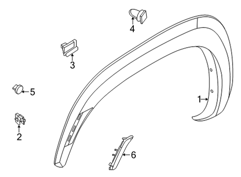 2024 Nissan Frontier Clip Diagram for 01553-0212U