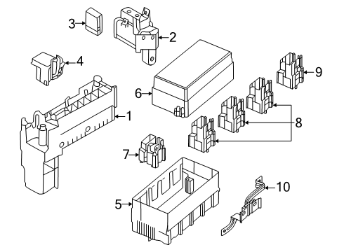 2021 Nissan Rogue Relay-Light Diagram for 25230-8990A