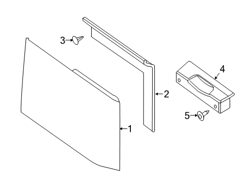 2022 Nissan Titan Finisher Assy-Rear Panel Diagram for 79900-9FU1A