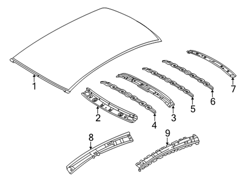 2020 Nissan Versa Reinforce-Roof,Center Diagram for G3255-5EFMA