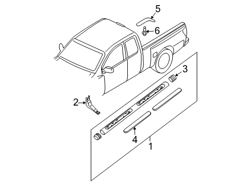 Moulding Assy-Roof Side,LH Diagram for 73853-9BP1D
