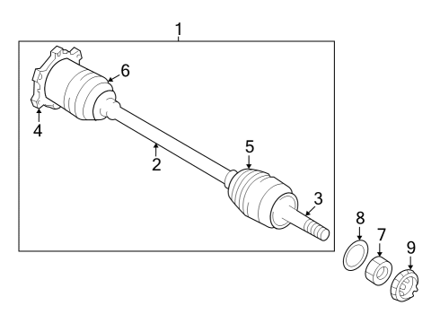 2024 Nissan Z BOOT KIT-OUTER DUST,REPAIR Diagram for 39241-EG00J