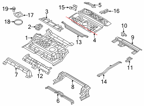 2022 Nissan Armada Plate-Seat Belt Anchor Diagram for 74580-6JR0A