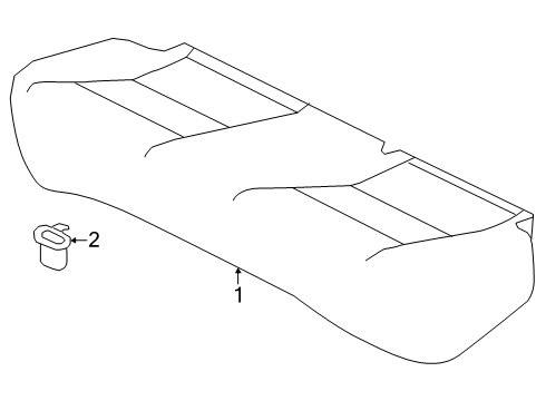2025 Nissan Kicks Rear Seat Cushion Assembly Diagram for 88300-7LG0A