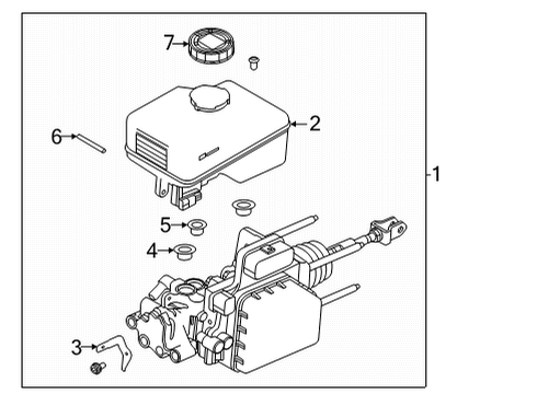 2020 Nissan Frontier Brake Master Cylinder Diagram for 46010-9BT4B