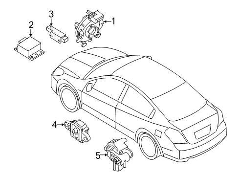 2022 Nissan Maxima MODULE ASSY-AIR BAG, ASSIST Diagram for 98515-9DJ0A