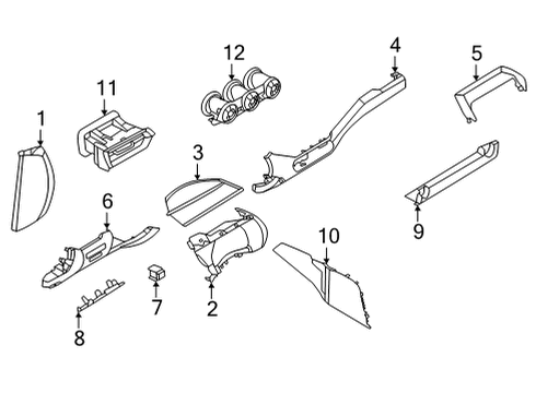 Side Ventilator Assembly Left Hand Diagram for 68761-6LB0A