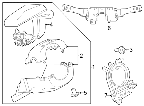 2025 Nissan ARIYA Switch Assembly Combination Diagram for 25560-5MP2A