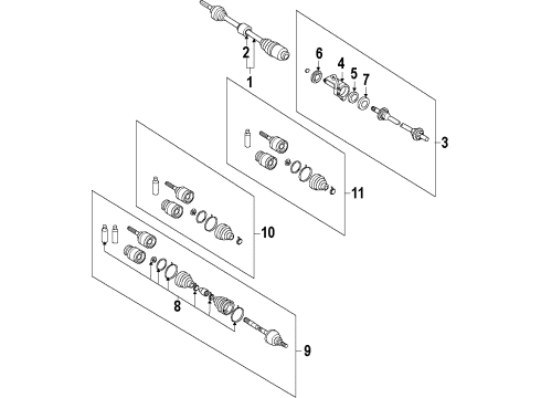 2024 Nissan Sentra Outer Joint Assembly Diagram for C9211-6LB0B
