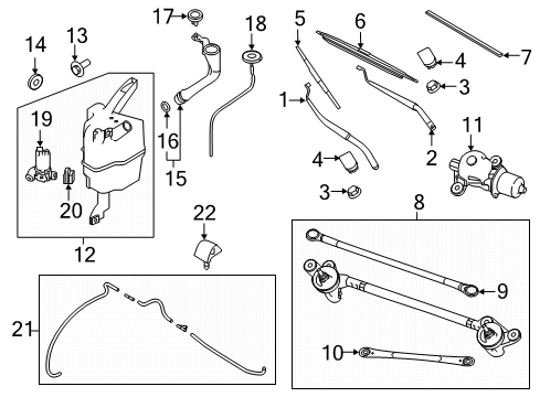 2021 Nissan Rogue Sport Nut Diagram for 01221-A6011