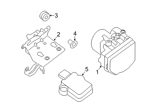 2020 Nissan Pathfinder Anti Skid Actuator Assembly Diagram for 47660-9CZ1C