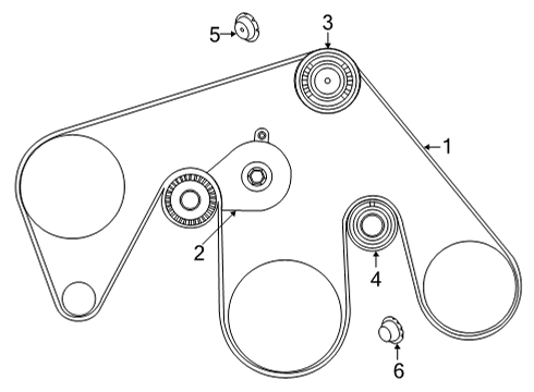 2020 Nissan Frontier Belt-Fan Diagram for 11720-6TA0A