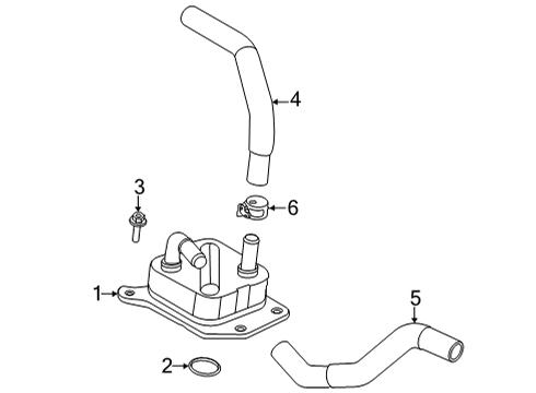 2024 Nissan Altima Hose-Water,Oil Cooler Diagram for 21306-6RA0E