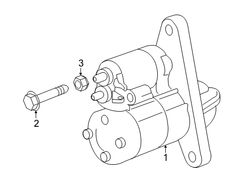 2025 Nissan Murano Starter Motor Assembly Diagram for 23300-6TX0B