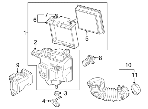 2024 Nissan Z Air Duct Diagram for 16554-6GP0B