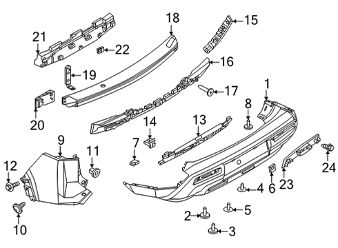 2022 Nissan Pathfinder FINISHER-REAR BUMPER, LOWER Diagram for 85018-6TA5A