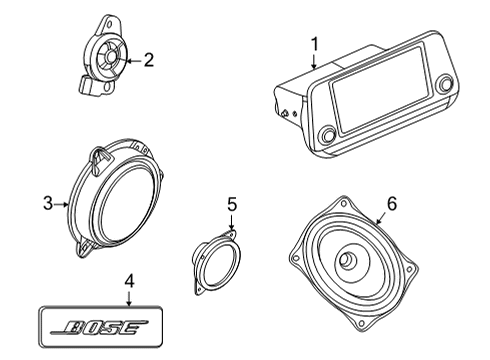 2022 Nissan Sentra CONTROLLER ASSY-AV Diagram for 2591A-6LB6B