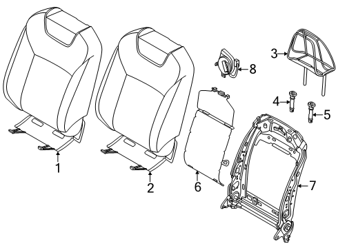 2025 Nissan Murano Passenger Seat Components Diagram 2
