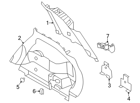 2020 Nissan Rogue Cap-Luggage Side Trim Diagram for 84946-7FW0A