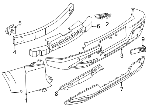 2025 Nissan Murano REFLEX REFLECTOR ASSY-REAR,LH Diagram for 26560-5R80A